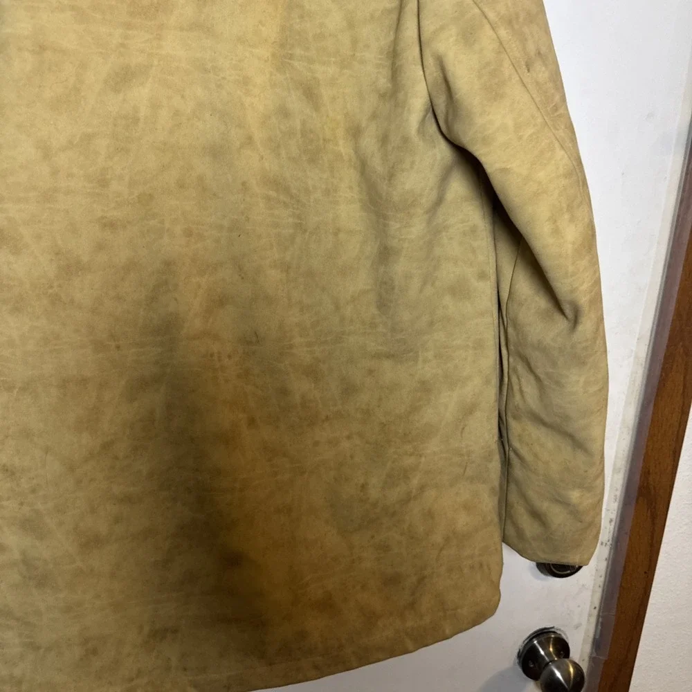 Vintage Swingster‎ Shearling Lined Suede Jacket Men's Large Tan USA Made Western